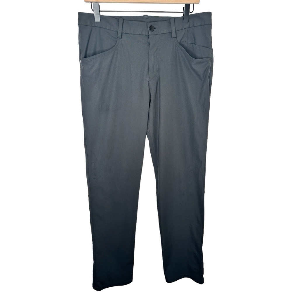 Lululemon ABC Pants 34 Dark Charcoal Grey Slim Fit Technical Commuter Trousers